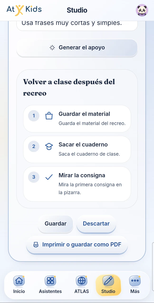 El Studio crea un apoyo visual para volver a clase